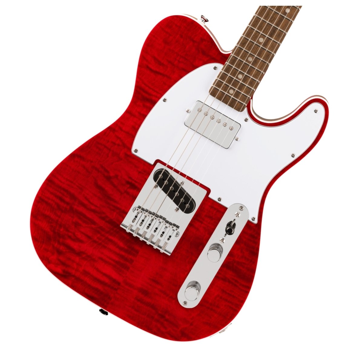 Squier by Fender / Affinity Series Telecaster FMT SH Laurel Fingerboard White Pickguard Crimson Red Transparent スクワイヤー